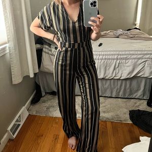 Striped jumpsuit